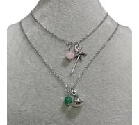 XIAOQENAN Chapeau de sorcière magique avec baguette - Collier de Pâques - Accessoire élégant pour événement sur le thème de la fantaisie et des amateurs de jeux de rôle - Pendentif enchanteur chapeau