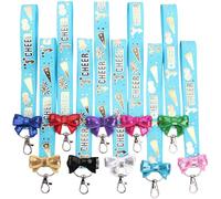 XIAOQENAN Cheer Squad Lot de 10 porte-clés aux couleurs vives en polyester robuste, sécurisés et portables pour un usage quotidien, Bleu île, taille unique