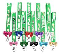 XIAOQENAN Cheer Squad Lot de 10 porte-clés aux couleurs vives en polyester robuste, sécurisés et portables pour un usage quotidien, vert émeraude, taille unique