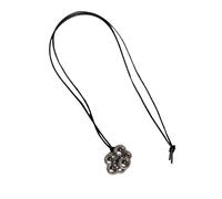 XIAOQENAN Collier avec pendentif contemporain superposé - Chaîne noire fine - Accessoire coréen - Bijou esthétique pour tenues de rue - Collier inspiré des blogueurs tendance, taille unique, Comme