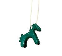 XIAOQENAN Collier avec pendentif en forme de goutte de cheval avec revêtement brillant réglable pour un usage quotidien et une fête. Chaîne légère, taille unique, Comme décrit, Comme décrit.