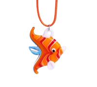 XIAOQENAN Collier avec pendentif en forme de poisson émaillé - Chaîne réglable - Corde de poisson unique pour une tenue décontractée ou formelle - Bijoux de vie marine, taille unique, Comme décrit