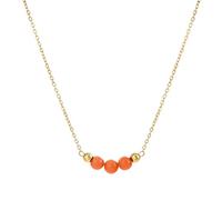 XIAOQENAN Collier avec pendentif en pierre dorée de 8 mm - Convient pour une déclaration de mode unique et décontractée, taille unique, Comme décrit, Comme décrit.