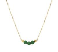 XIAOQENAN Collier avec pendentif en pierre dorée de 8 mm - Convient pour une déclaration de mode unique et décontractée, taille unique, Comme décrit, Comme décrit.