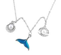 XIAOQENAN Collier avec pendentif multi-usages tendance avec pendentif en forme de mer assorti avec des designs élégants pour un usage quotidien ou un cadeau d'anniversaire, taille unique, Comme décrit
