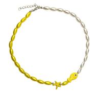 XIAOQENAN Collier élégant sur le thème des poissons-clowns - Collier élégant avec perles - Bijou de cou unique - Cadeau d'anniversaire de mariage, taille unique, Comme décrit, Comme décrit.