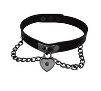 XIAOQENAN Collier gothique tendance pour femme avec pendentif en forme de cœur pour ajouter une touche d'élégance à n'importe quelle tenue en cuir souple