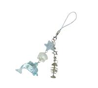 XIAOQENAN Coquillons Légers Clés De Dauphin Adorables Dauphin Et Téléphone Shell Accrochage Accessoire Pour Les Collectionneurs Et Offrant Un Artisanat Exquis