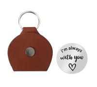 XIAOQENAN De Poche Polies Lisse Keetchain Poche Robuste Pour Les Rappels L'amour Et La Connexion Double Face