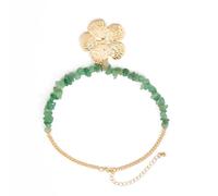 XIAOQENAN Élégant collier avec pendentif en pierre à cinq pétales délicat et réglable pour tenues décontractées ou formelles, bijoux floraux d'inspiration vintage