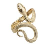 XIAOQENAN Élégant Serpent Irrégulier Open Open Gold/Silver Tone Animal Punk Punk Accessoires pour Hommes Et Femmes Gold Tone