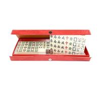 XIAOQENAN Ensemble De Mahjong Voyage Compact avec 4 Règles Carreaux Conceptions Boîtes Longues Matériaux Robustes pour Le Camping en Plein Air Les Réunions Famille Travel Mahjong Set