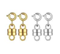 XIAOQENAN Faire des fermoirs de Bijoux magnétiques fermoirs de Collier Fermetures connecteur Extension de chaîne convertisseurs de Verrouillage Extensions de chaîne pour Colliers