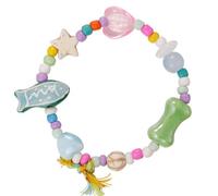 XIAOQENAN Fashionable Charmant dessin animé de dessins animés Décoration bracelet corde carotte pour mariées Styles Céramique avec perles, One Size, Comme décrit ci-dessus