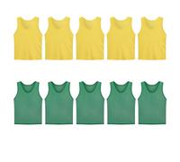 XIAOQENAN Gilets De Football Respirants en Polyester À Séchage Rapide pour L'entraînement en Équipe pour Adultes Et Uniformes Sport Groupe Évacuant L'humidité Paquet 10