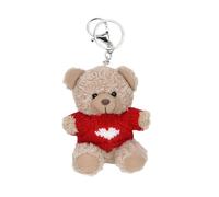 XIAOQENAN Joli pull d'amour ours téléphone cordon anti-perte tendance couple pendentif porte-clés simple accessoire tendance couple porte-clés accessoire, Rouge, taille unique