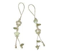 XIAOQENAN Lanière de téléphone élégante en forme d'étoile et fleur faite à la main - Texture en céramique - Pendentif élégant pour sacs et décorations de voiture, taille unique, Comme décrit, Comme