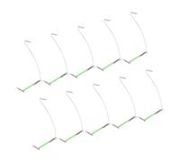 XIAOQENAN Lot de 10 accessoires d'engrenages de pêche en acier inoxydable pour équilibre, lame, crochet, tube d'équilibre, connecteur de 15/20/30/40 cm
