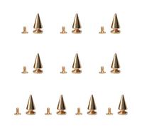 XIAOQENAN Lot de 10 clous à vis élégants en alliage texturé pour ceintures, colliers et accessoires de mode, 7 pointed cone 7x14., Comme décrit, Comme décrit.