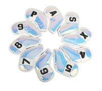 XIAOQENAN Lot de 10 housses de club de golf en TPU coloré pour club de golf - Étanche - Pour la plupart des fers de golf - En cuir - Pour putter de golf