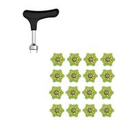 XIAOQENAN Lot de 16 crampons de rechange pour crampons de golf - Vis à torsion rapide - Antidérapants - Accessoires de crampons de golf