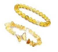 XIAOQENAN Lot de 2 papillons élégants en cristal ornement main de papillon unique pour les amateurs de mode bijoux au design unique, taille unique, Comme décrit, Comme décrit.