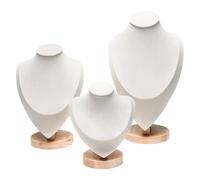 XIAOQENAN Lot de 3 présentoirs à bijoux en velours pour exposition professionnelle et collection de colliers