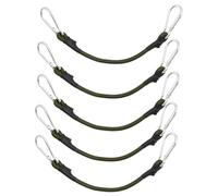 XIAOQENAN Lot de 5 tendeurs en caoutchouc avec mousqueton, tendeur de corde élastique avec sangle de tension en 4 tailles