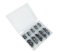 XIAOQENAN Lot de 500 hameçons barbelés avec œillet en acier au carbone pour pêche à la carpe - Antirouille - Anneaux durables - Accessoires de pêche en eau douce et salée