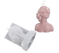 XIAOQENAN Moule à bougie en époxy fait à la main pour la décoration de fille avec yeux fermés