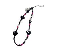 XIAOQENAN Personnaliser des motifs de cœur d'amour avec dragonne pour téléphones portables avec fournitures de fête, E, Taille Unique