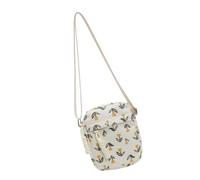 XIAOQENAN Petit sac à bandoulière tendance pour femme en velours côtelé avec des motifs de fraise douce pour un usage quotidien Sacs en velours côtelé pour femme, fleur, One Size