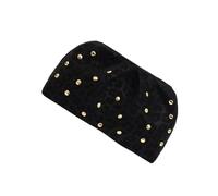 XIAOQENAN Pochettes pour femmes et filles - Sac à main souple en forme de nuage tendance pour raviolis froncés - Sac à main de soirée en perles - Nuage plissé, Noir , One Size