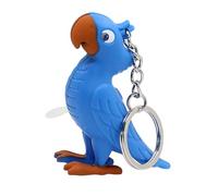 XIAOQENAN Porte-clés perroquet avec lumière LED et effet sonore réaliste, décoration créative pour la recherche nocturne, porte-clés perroquet lumineux pour une utilisation nocturne, bleu, taille
