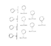 XIAOQENAN Précisions Coupées OT Fermoir pour Les Bijoux Faisant Un Connecteur Décoratif De Fermeture Sécurisé pour Les Colliers Faits À La Main Bracelets Silver Metal Fermoir