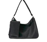 XIAOQENAN Sac à bandoulière de couleur unie pour femme élégant sous les bras Wirh Petit nylon aisselle shopping sac à main simple couleur unie épaule pour femme sac à main élégant Wirh Change Purse