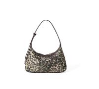 XIAOQENAN Sac à bandoulière en toile avec imprimé léopard coréen japonais, design unique, léger sous les bras, sac à main pour femme, sac en toile imprimé léopard, café, One Size