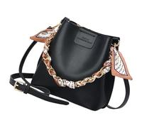 XIAOQENAN Sac à bandoulière tendance en cuir PU de grande capacité, sac à main à bandoulière tendance pour le travail et le voyage décontracté, sac à main pour femme, Noir , One Size