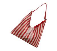 XIAOQENAN Sac à main simple pour femme - Sac à main tendance à rayures - Aisselles - Sac à main décontracté sous les bras - Pour femme - Poignée supérieure - Sac à main décontracté, Rouge, One Size