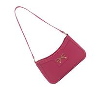 XIAOQENAN Sac à main simple pour femme - Sac à main tendance - Joli nœud - Automne et hiver - Épaules pour femme - Joli nœud - Sac à main assorti à l'épaule sous les bras, Rouge, One Size