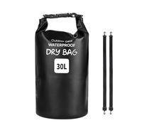 XIAOQENAN Sac étanche flottant pour l'eau - Portable - Pliable - Sac de rangement de plage - Sacs de natation flottants pour équipement sec - Sac étanche pour randonnées, Noir , 30L
