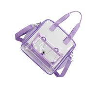 XIAOQENAN Sac fourre-tout étanche transparent multi-usages pour équipement de natation, plage, usage quotidien, violet clair, One Size