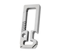 XIAOQENAN Support en alliage métallique pour outils d'extérieur avec décapsuleur, tournevis, outil multifonction durable, mousqueton anti-perte, boucle porte-clés à suspendre à la taille