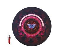 XIAOQENAN Tapis de divination en caoutchouc - Tableau de divination métaphysique avec pendentif en cristal