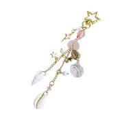 XIAOQENAN Tendy Inspired Chain Chain Fish Fish ShellChime Perled Helechain Téléphone Et Écouteur Case Charme Accessoire TRENDY CHARM