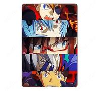 XIAOQIU Evangelion - Plaque en métal vintage japonaise - Décoration murale pour chambre à coucher, bar, club, Ayanami Rei, robot - Décoration d'intérieur - Cadeau de Noël - 20,3 x 30,5 cm