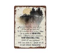 XIAOQIU Plaque commémorative en étain avec paroles « I Can Only Imagine » de MercyMe The Worship Project - Décoration murale - 20,3 x 30,5 cm