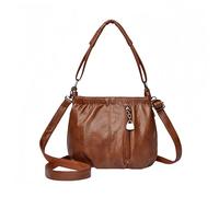 XIAOQIXI Sacs à main pour femme mode rétro sac à bandoulière doux et confortable imperméable sangle réglable, marron, 27×15×10cm