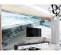 XIAOSENXIAORAN Papier Peint Intissé Beach And Seaside Scenery Poster Geant Mural Pour Salon Chambre Chambre Restaurant Décoration Murale 200Cm(W)*140Cm(H)
