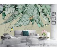 XIAOSENXIAORAN Papier Peint Intissé Feuilles De Plantes Tropicales Poster Geant Mural Pour Salon Chambre Chambre Restaurant Décoration Murale 150Cm(W)*105Cm(H)